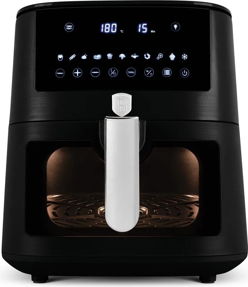 Friteuza cu aer cald, AirFryer 8 L Matte Black Berlinger Hau BH 9605