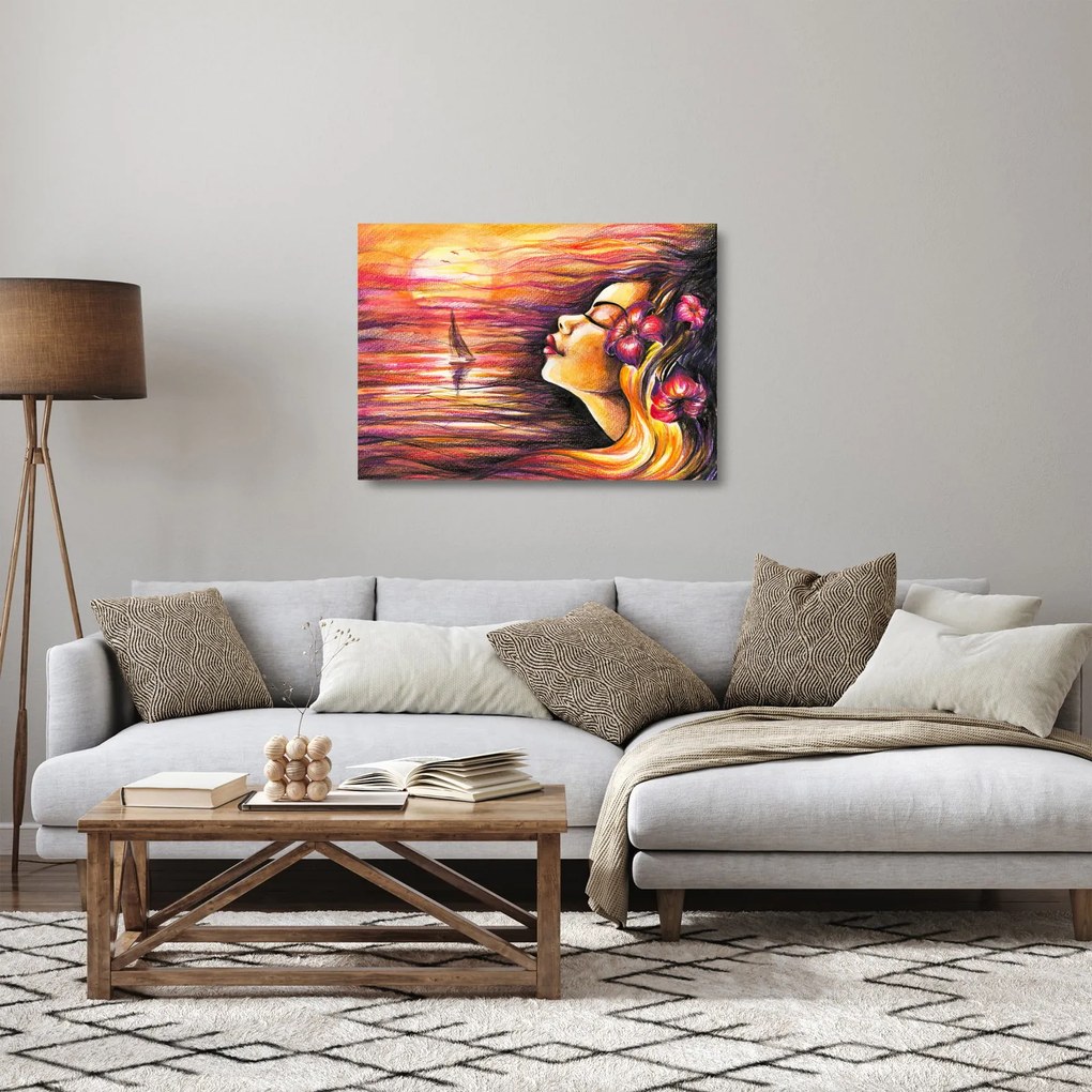 Tablou pe sticlă - Amintiri de vară (70x50 cm)