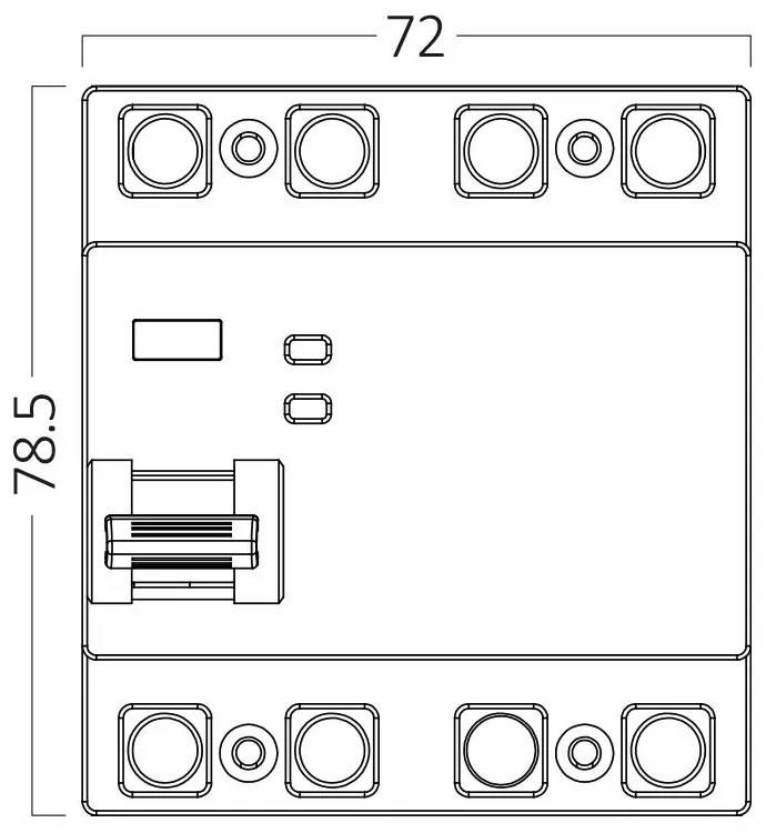 Siguranta cu protectie diferentiala RCCB, 4P, 63A, 300mA, tip AC, 10kA, Braytron