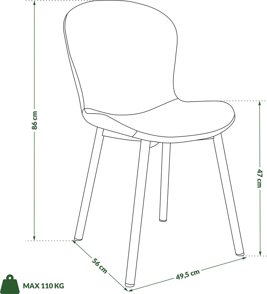 MAZZONI EXPORT FIORA Bej (material Apia 453)/cadru bej-gri (cașmir) – SCAUN MODERN TAPITAT DIN CHENILLE PENTRU LIVING/BUCĂTĂRIE