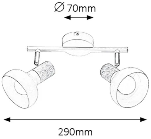 Rabalux 5944 - Lampă spot HOLLY 2xE14/40W/230V alb