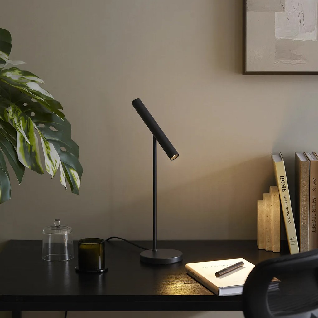 Lampă de masă modernă neagră cu LED și dimmer tactil - Neva