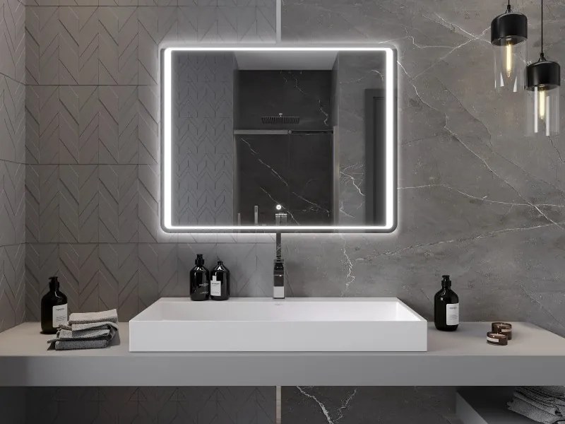 Mexen Zusa oglindă de baie iluminată 100 x 80 cm, LED 6000K, antiaburire - 9808-100-080-611-00