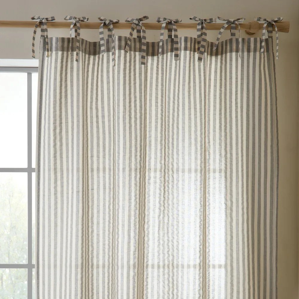 Draperie gri 140x229 cm Zanzibar Woven Stripe – Pineapple Elephant