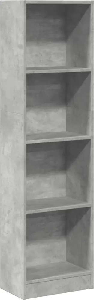 vidaXL Bibliotecă, gri beton, 40x24x143 cm, lemn prelucrat