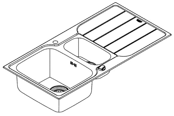 GROHE 31572SD1 - Chiuvetă K500 1000 × 500 mm inox