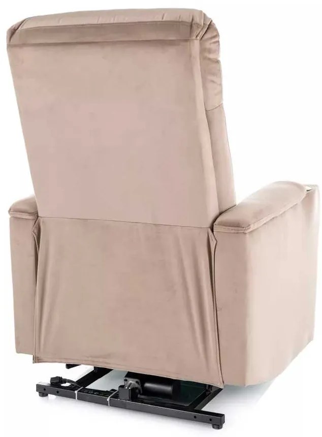 Scaun reclinabil Berville Velvet, bej
