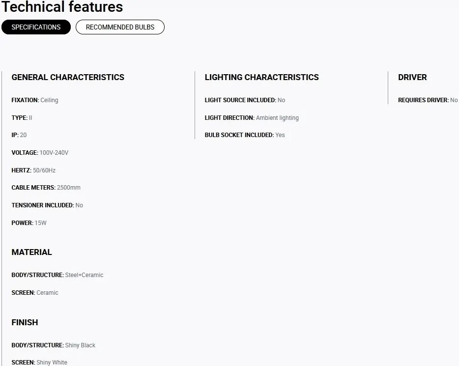 Pendul ceramic design decorativ VENICE White