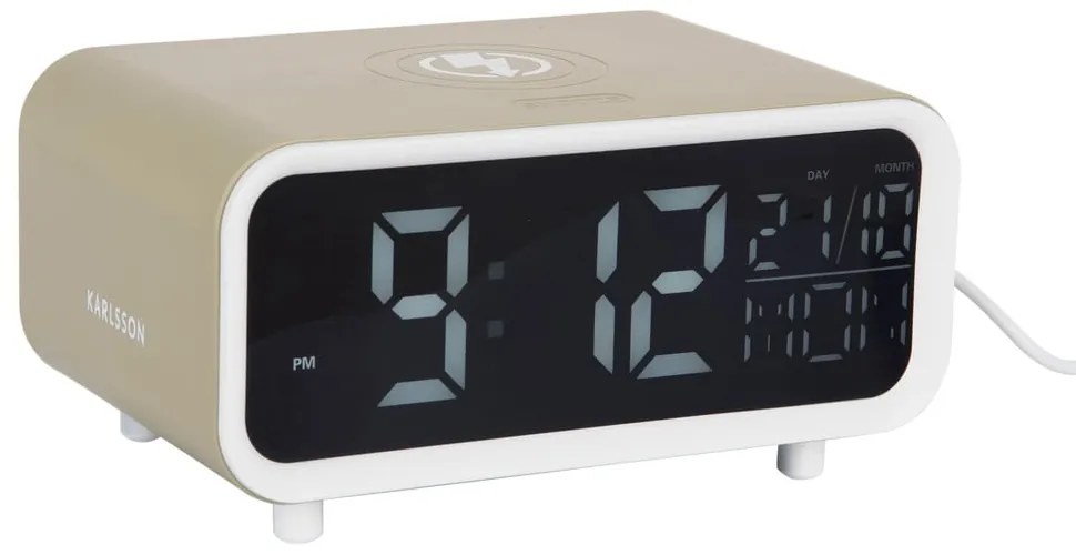 Ceas deșteptător digital cu încărcător wireless Chunky LED – Karlsson