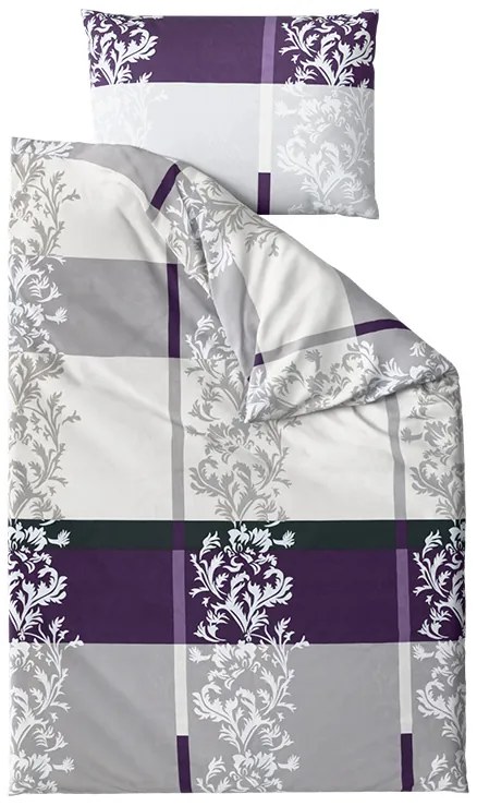 Lenjerie de pat din bumbac DELUXE violet Dimensiune lenjerie de pat: 2 buc 70 x 90 cm | 200 x 220 cm