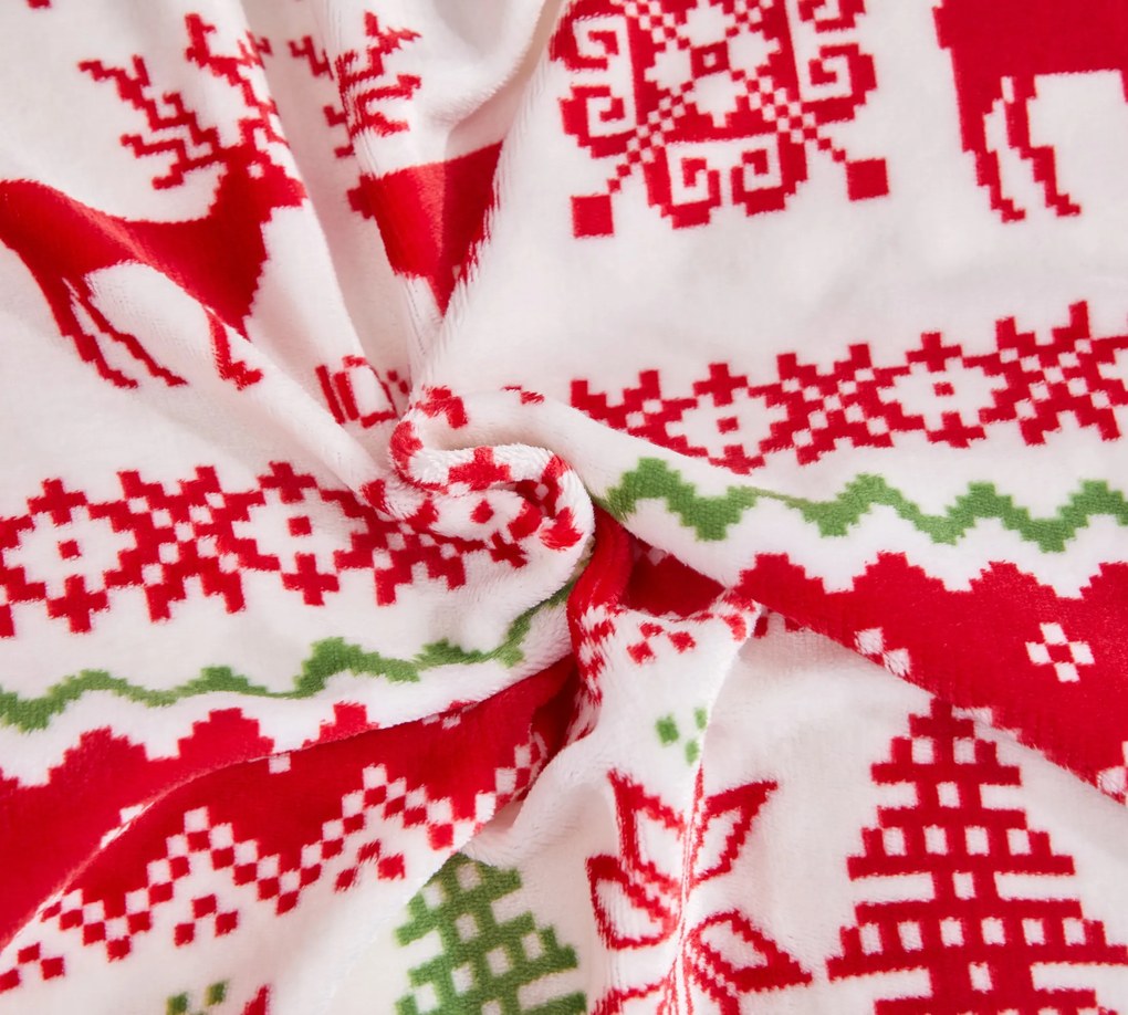 Lenjerie de pat din microplus alb CHRISTMAS JOY Dimensiune lenjerie de pat: 2 buc 70 x 90 cm | 200 x 220 cm