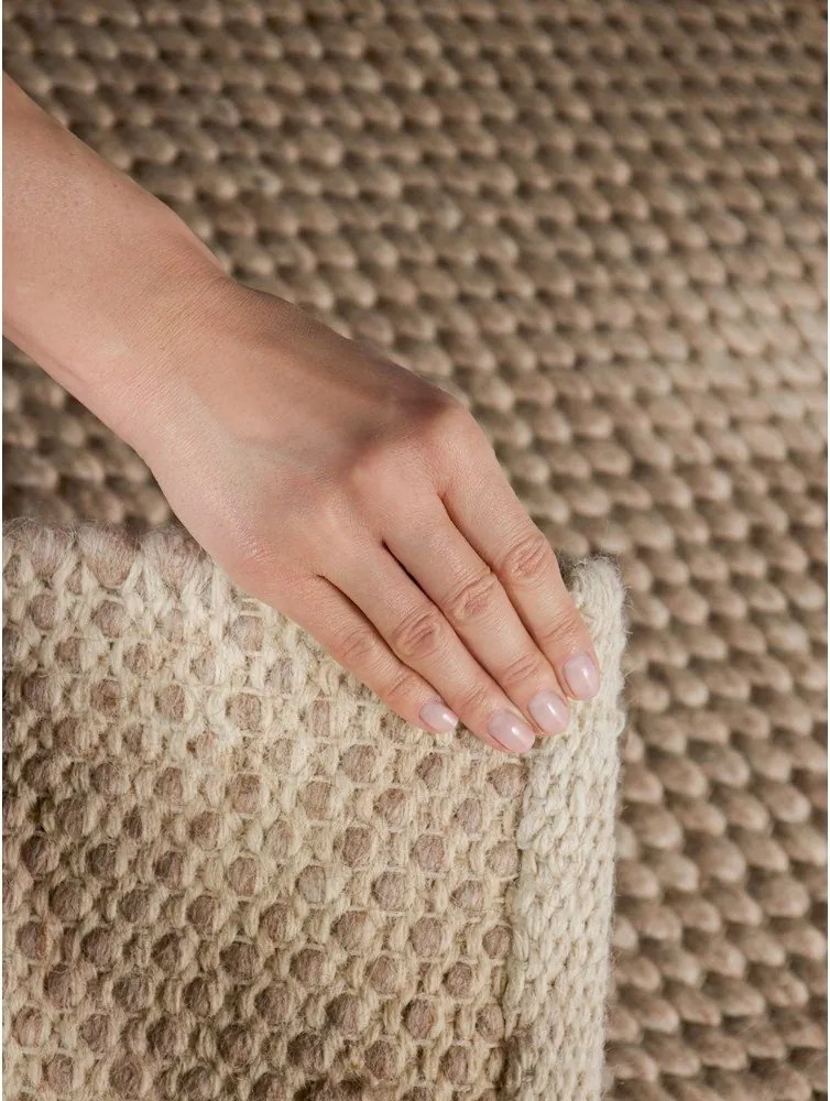 Covor bej țesut manual din lână 160x230 cm Lyon Beans – Elle Decoration
