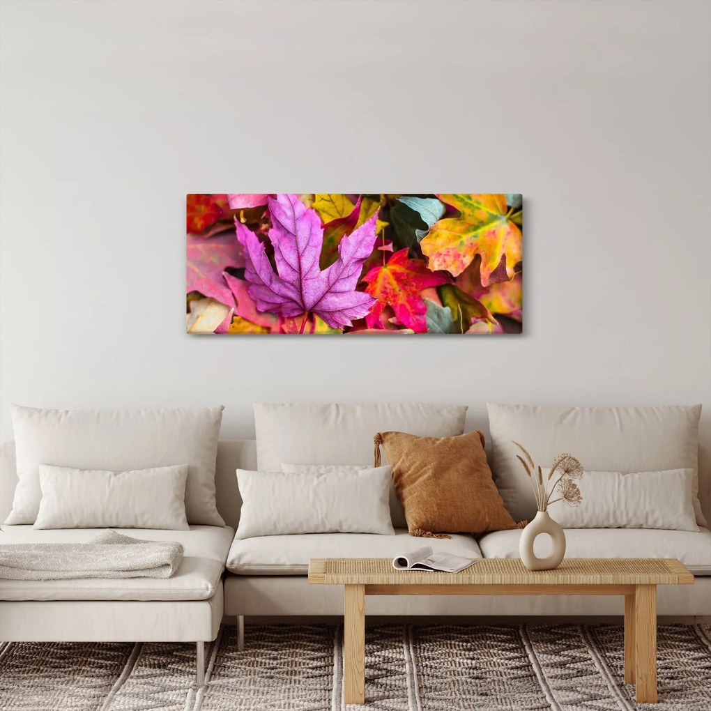 Tablou - frunze de toamnă (120x50 cm)
