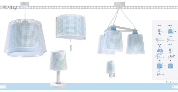 Dalber D-80221T - Veioză copii VICHY 1xE14/40W/230V