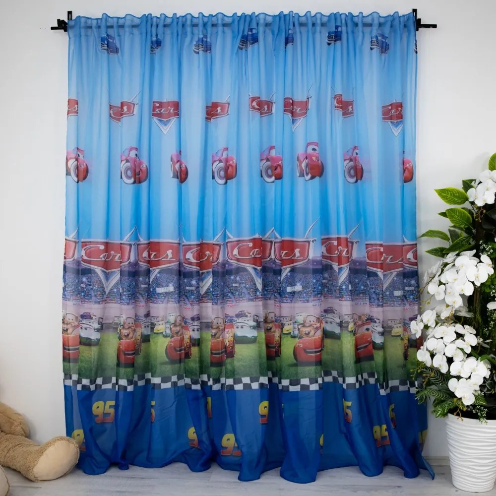 Perdea pentru copii din matase - 300cm x 190cm  Rejansa pt. sina   Cars