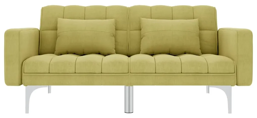 247217 vidaXL Canapea extensibilă, verde, material textil