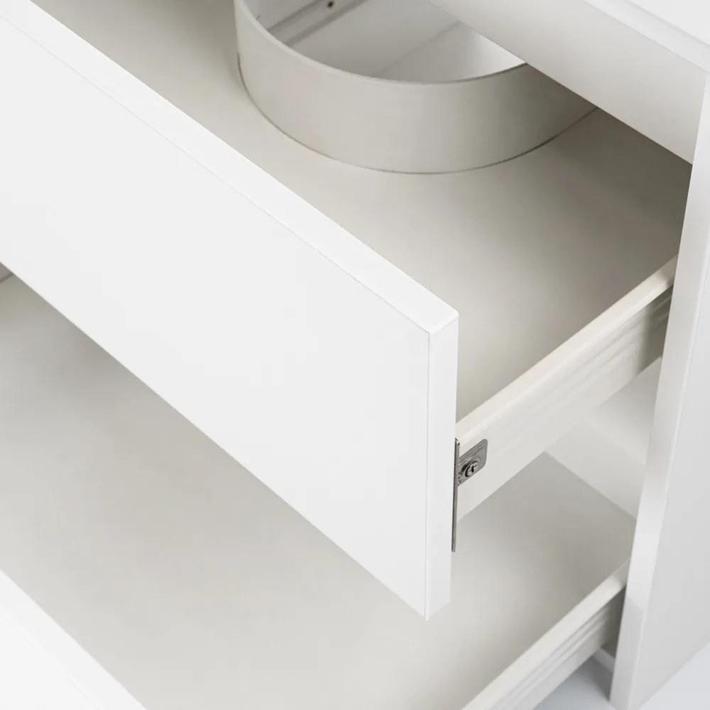 Mobilier de baie Porto 60 inferior cu lavoar alb