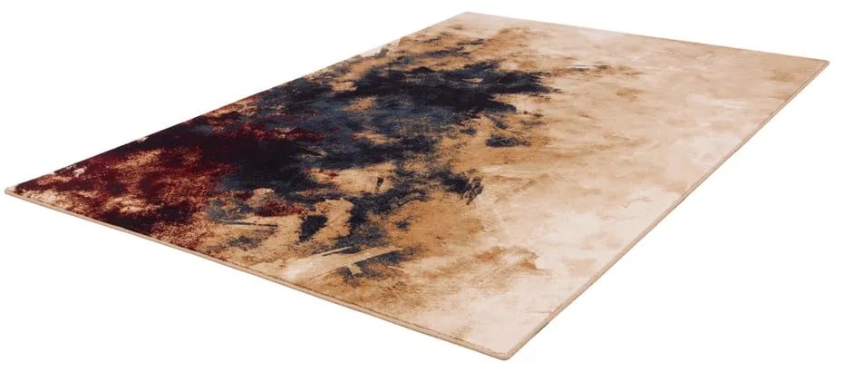 Covor din lână 133x180 cm Burst dark beige – Agnella