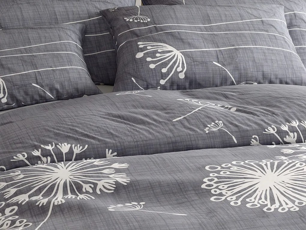 Lenjerie de pat din bumbac SOFT MEADOW gri Dimensiune lenjerie de pat: 70 x 90 cm | 140 x 200 cm