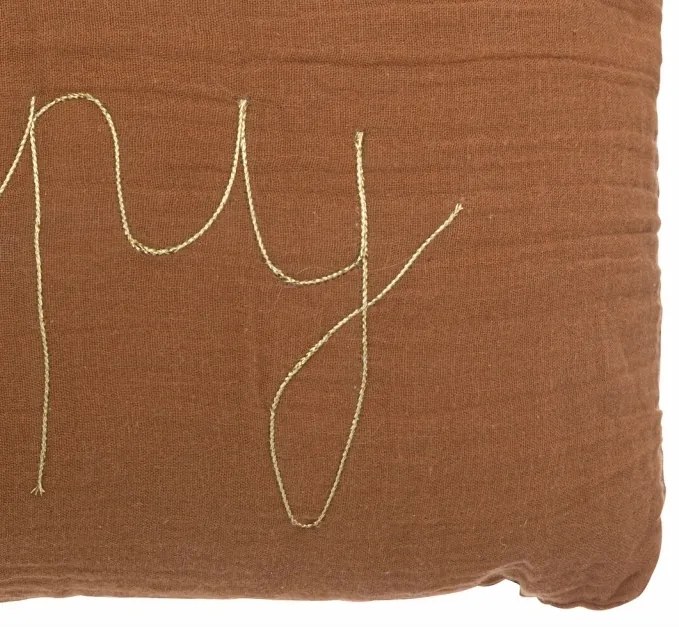 Perna decorativa copii HAPPY 50x30cm, maro