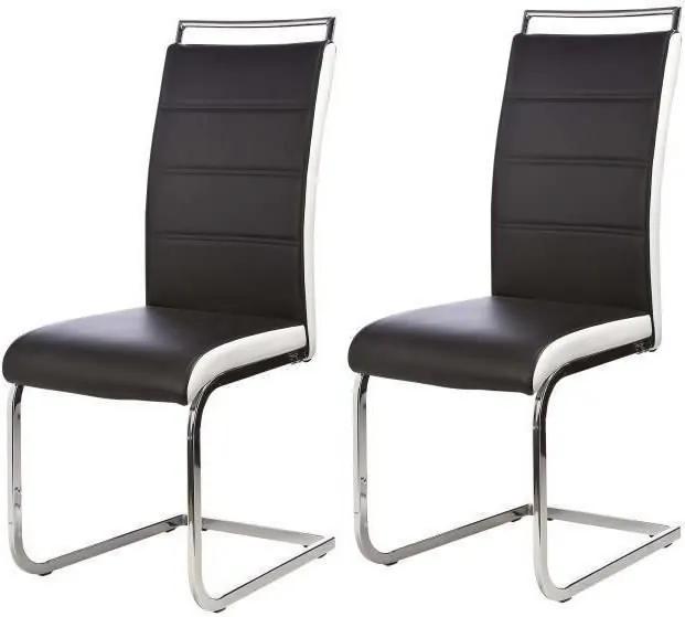 Set 2 scaune birou manageriale DYLAN, negru si alb