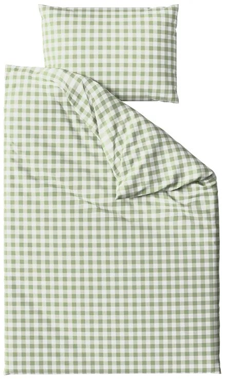 Set lenjerie de pat din microfibra pentru patut cu cearsaf GRENTIS, verde