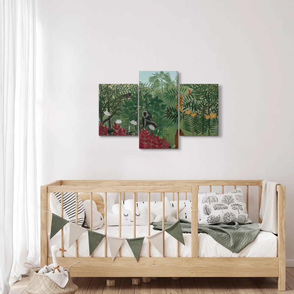Tablou - Henri Rousseau, Tropical Forest with Monkeys, reproducere (90x60 cm)