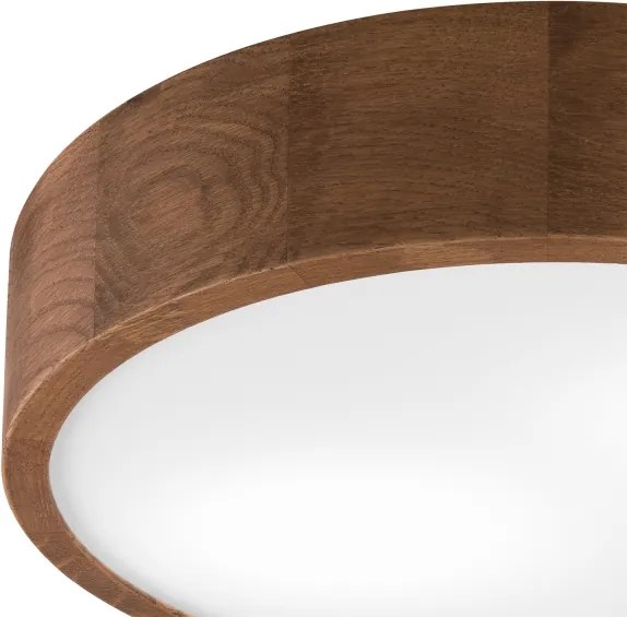 Brilagi - Plafonieră LED RGBW dimabilă CARVALHO, 2×E27/15W/230V, Wi‑Fi, finisaj stejar, Ø 37,5 cm