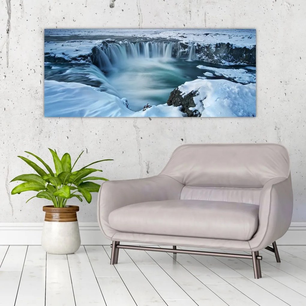 Tablou - Cascadele zeilor, Islanda (120x50 cm)