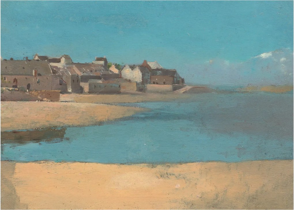 Tablou - Odilon Redon, Village by the Sea in Brittany, reproducere (70x50 cm)
