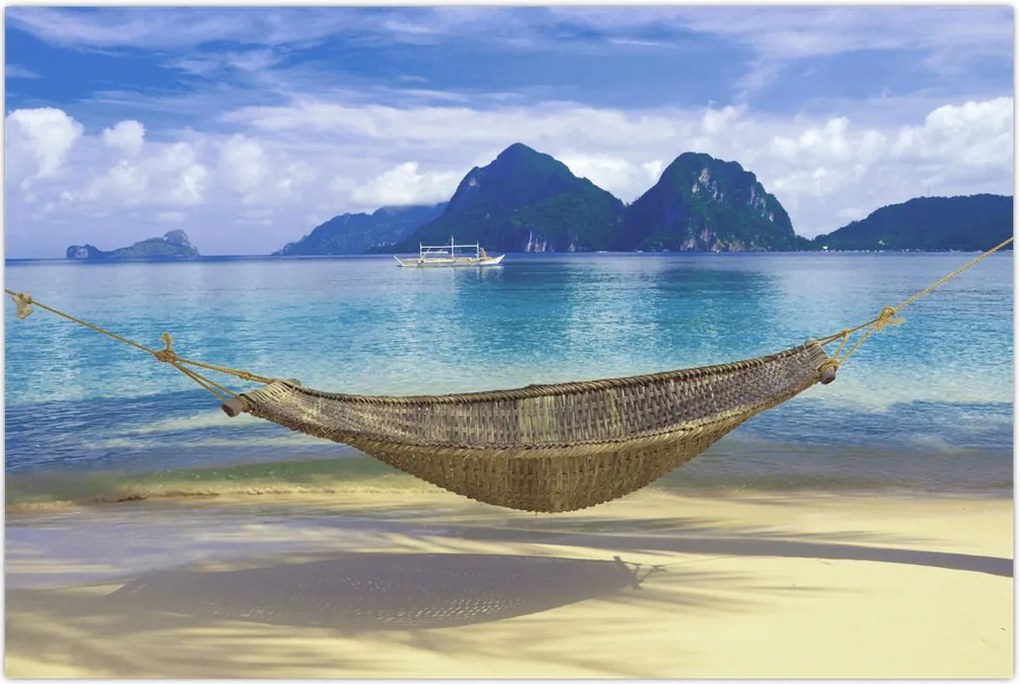 Tablou - Hamac pe plajă (90x60 cm)