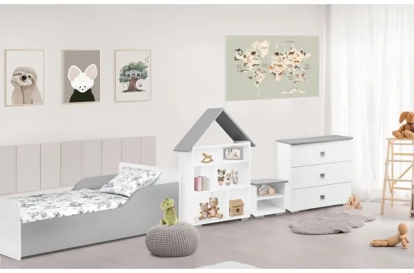 Comodă PABIS 87x83 cm alb/gri