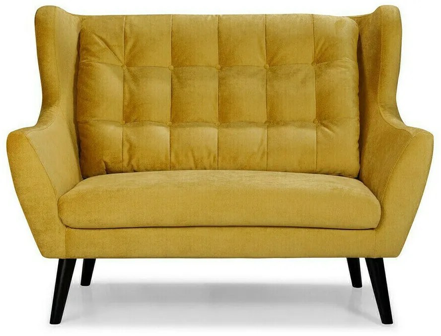 Set mobilier tapițat Milford A103Galben, Tapiterie, Picioare: Lemn, Lemn: Fag