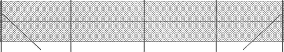 vidaXL Gard plasă de sârmă, antracit, 1,4x10 m