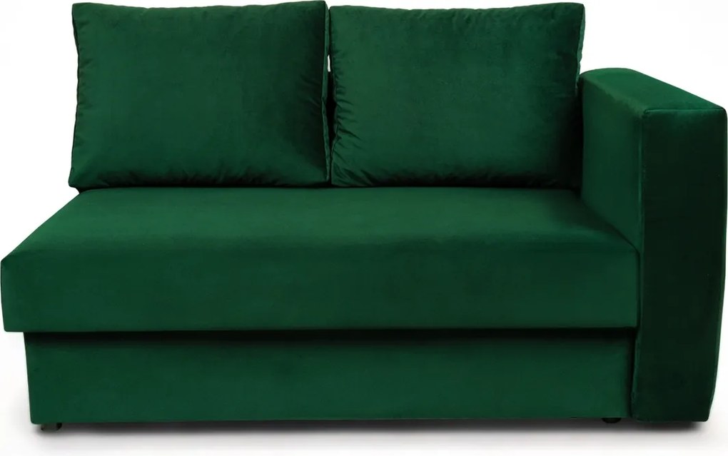 Canapea/pat Maciek extensibil cu spaţiu pentru depozitare stânga - verde catifea Velluto 10