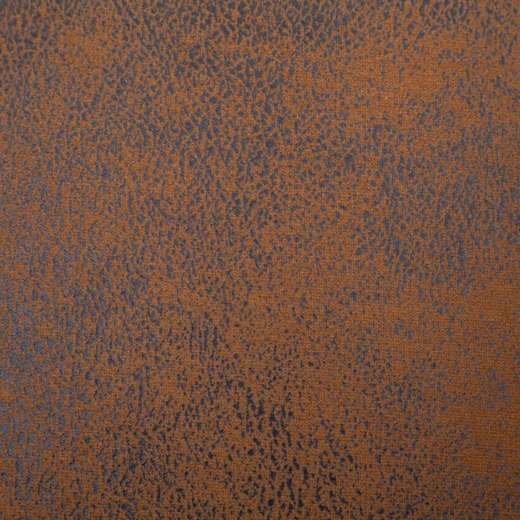 Bancheta cu depozitare, maro, 116 cm, piele intoarsa ecologica Maro, 116 cm