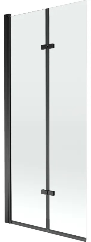 Mexen Castor paravan cadă 2-aripi 80 x 150 cm, Transparent, Neagră - 892-080-002-70-00