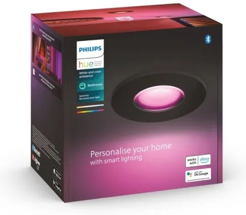 Philips Hue XAMENTO LED RGBW GU10/5,7W/230V IP44, stropní stmívatelné světlo do