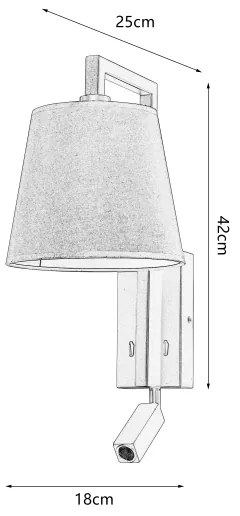 Lampă LED de perete Brilagi RAYA 1xE14/40W/230V + LED/3W alb/crom mat