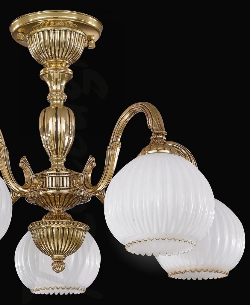 Lustra aplicata cu 5 brate din alama design italian 9300