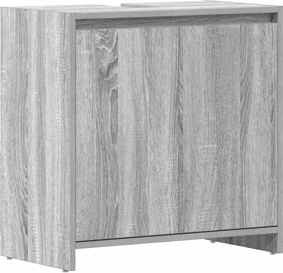 vidaXL Dulap de baie, gri sonoma, 60x33x61 cm, lemn prelucrat
