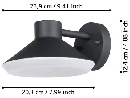Aplică LED de exterior NINNARELLA 1xGU10/4,6W/230V IP44 Eglo 900688