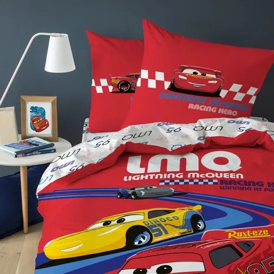 Disney Mașini Racing Hero set de lenjerie pentru copii 100×135 cm, 40×60 cm