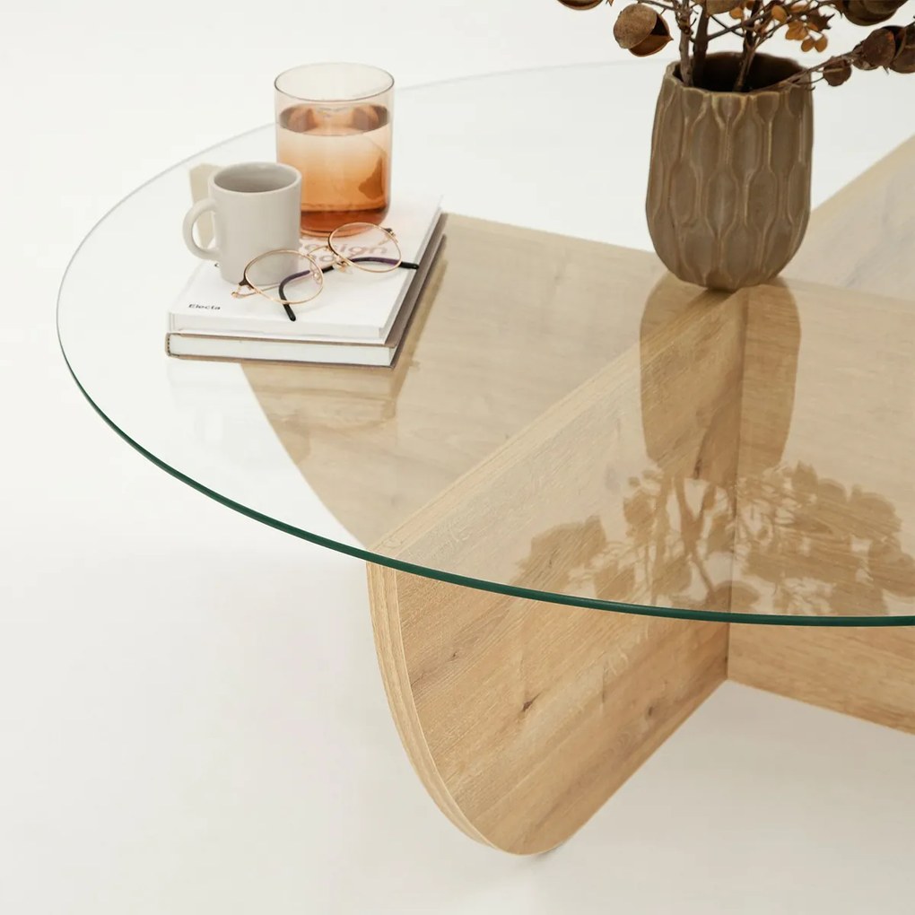 Masă de cafea Lily Sapphire Oak