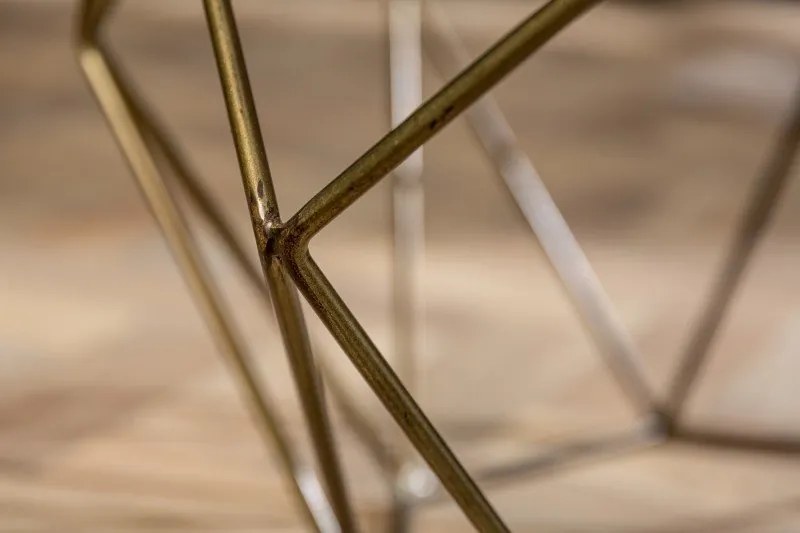 Masuta de cafea design minimalist Diamond 69cm, marmura verde