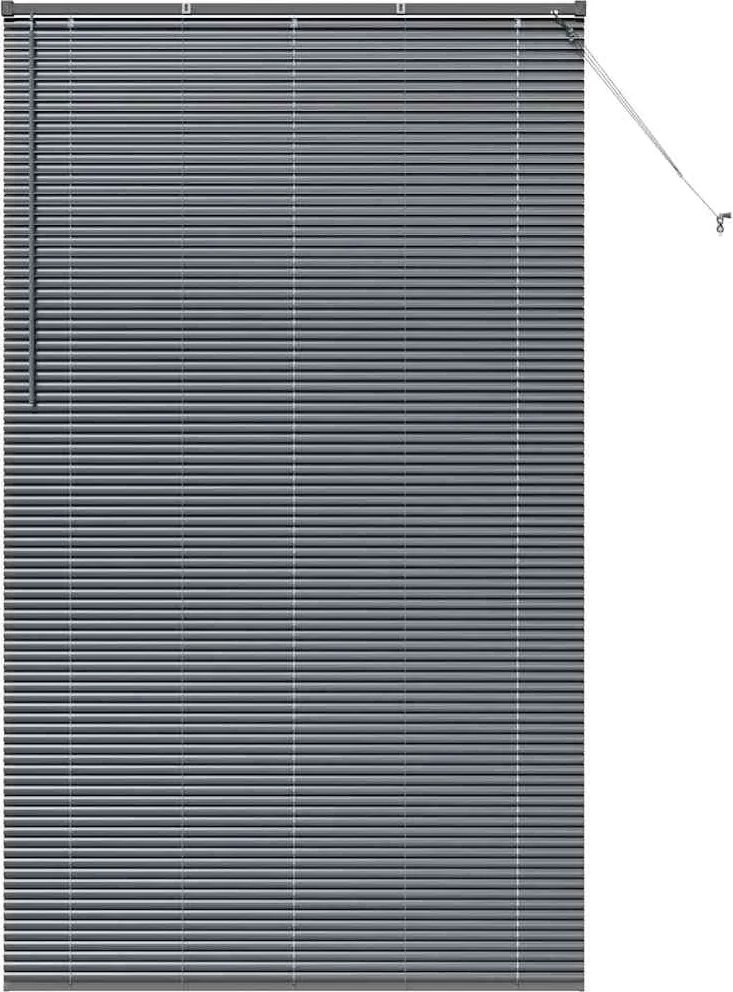 vidaXL Jaluzele venetiene Manual Gri închis 220 x 125 cm Aluminiu