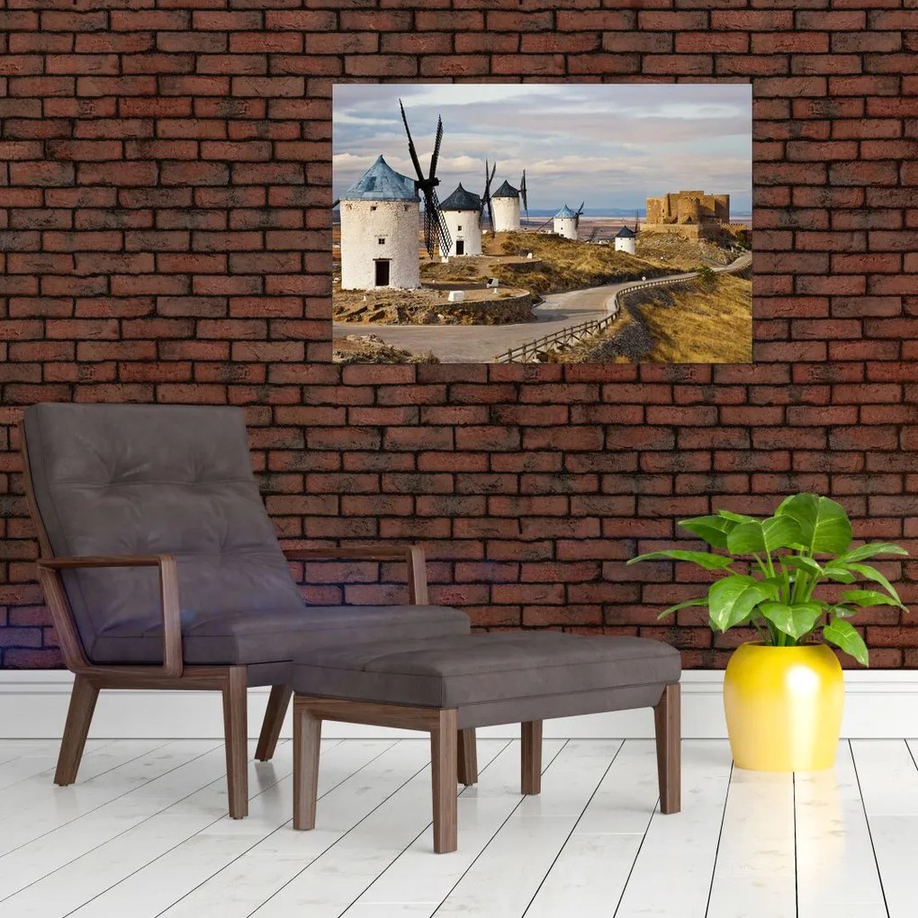 Tablou - Morile de vânt din Consuegra, Spania (90x60 cm)