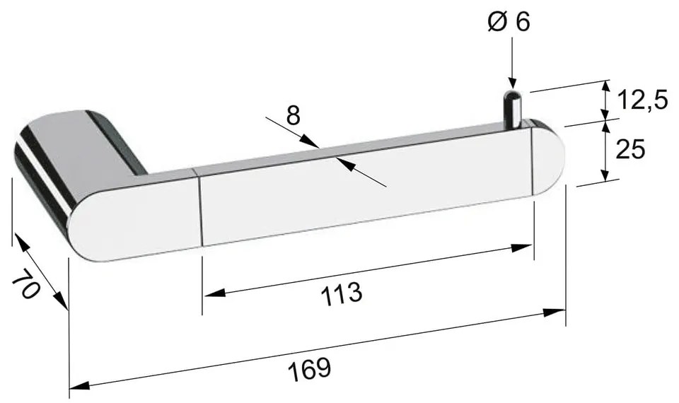 Suport pentru hârtie igienică negru mat de montat pe perete din alamă Flori – Sapho