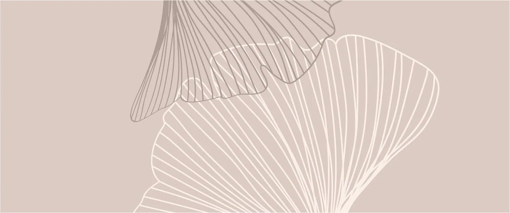 Tablou - Frunze bej N⁰2 (120x50 cm)