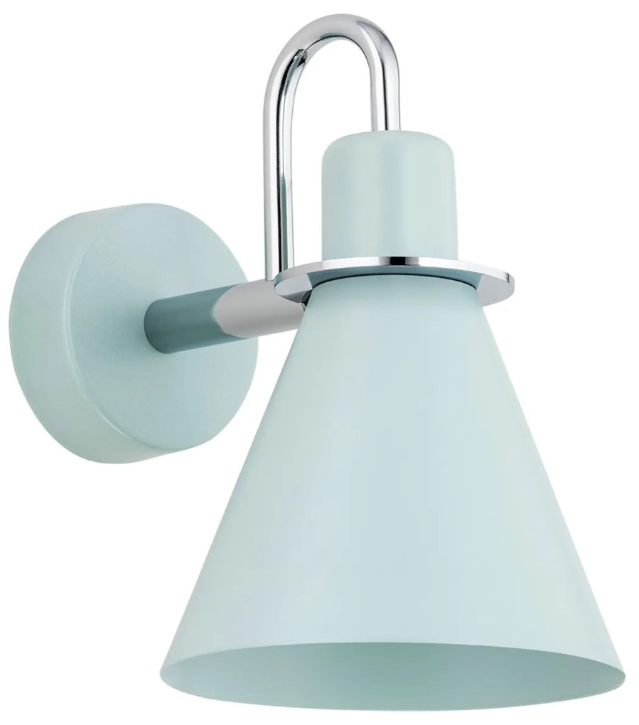 Aplica moderna design retro Beverly albastru/crom